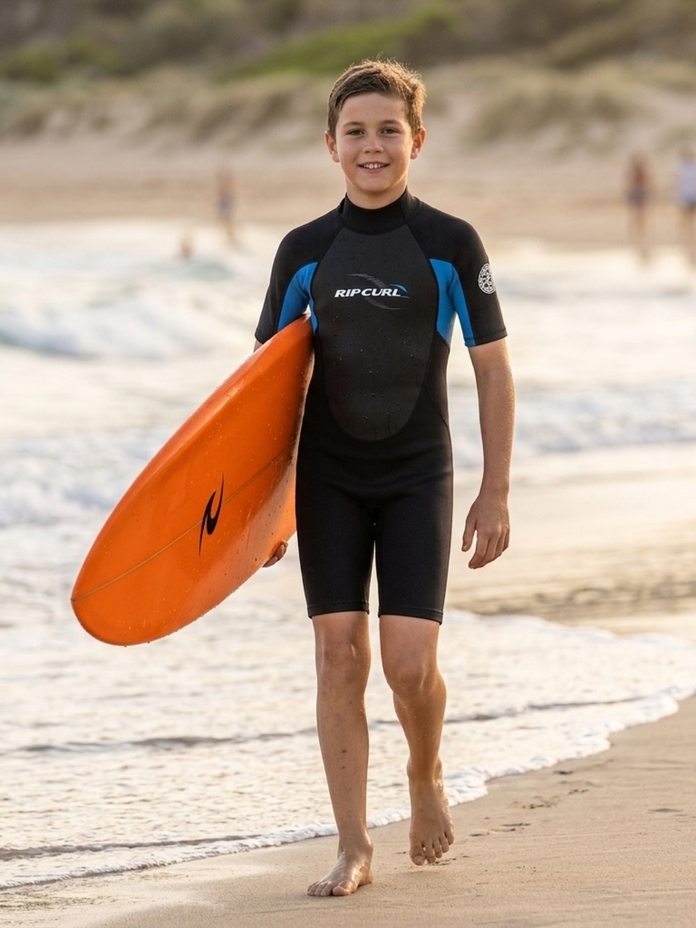 Rip Curl Kids Black & Blue Short Sleeve Swim Wetsuit - 12